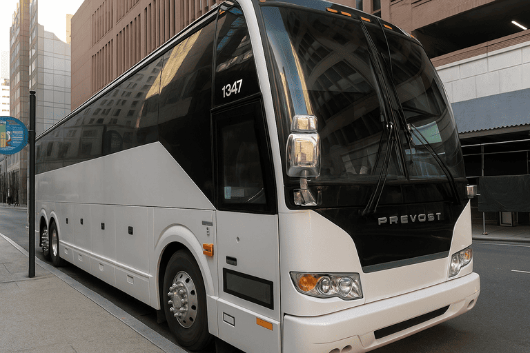 a Medford Coach Bus Service coach bus