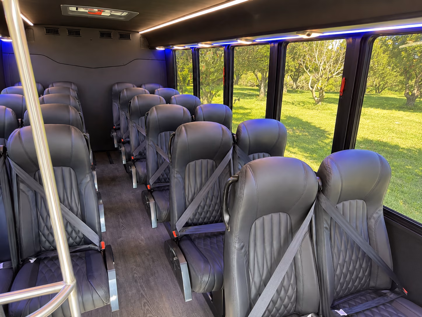 medford 18 passenger minibus interior