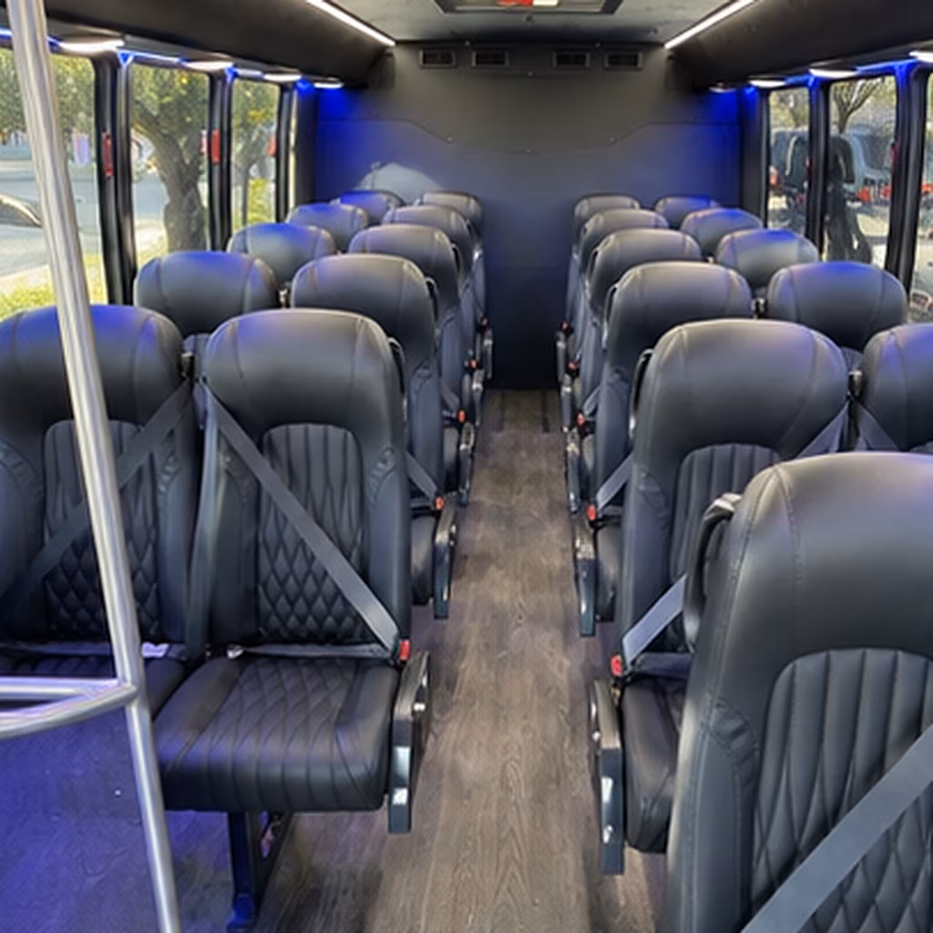 medford 25 passenger minibus interior