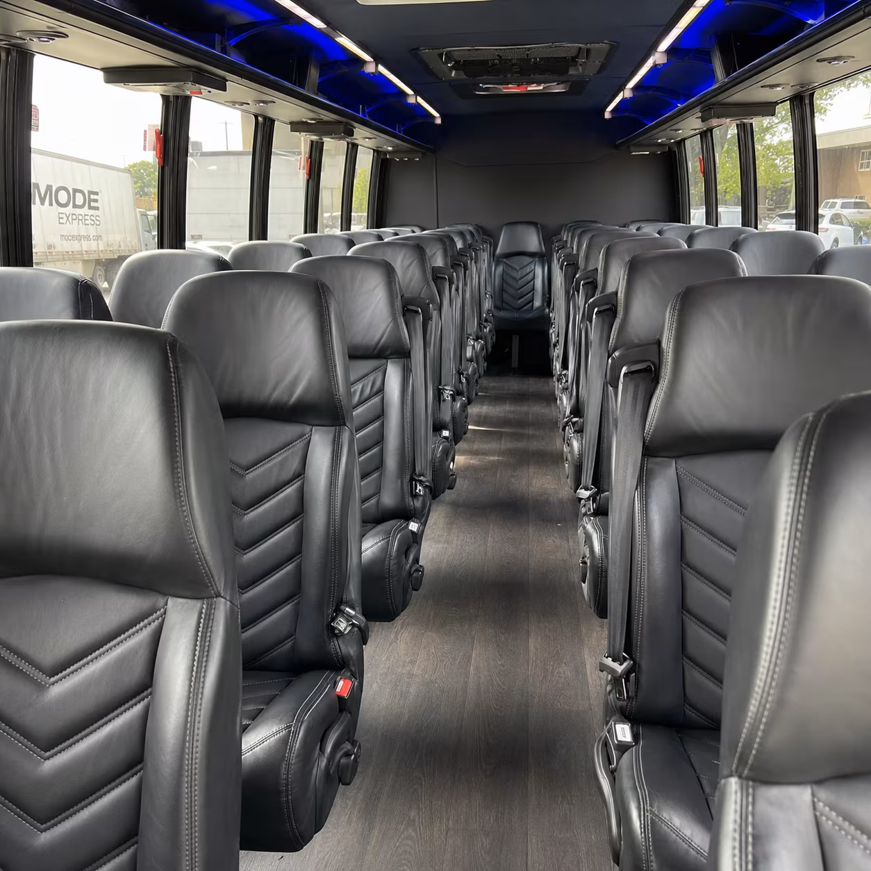 medford 30 passenger minibus inside