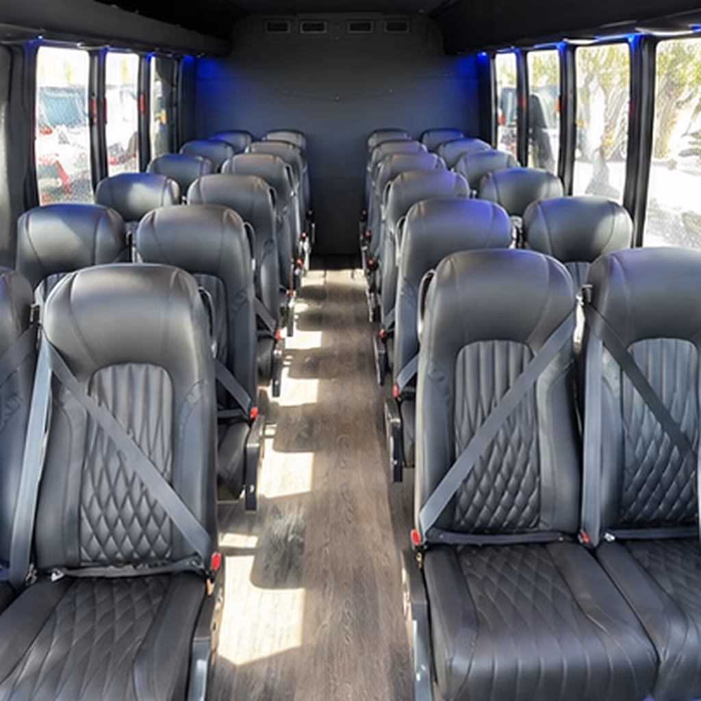 medford 30 passenger minibus interior