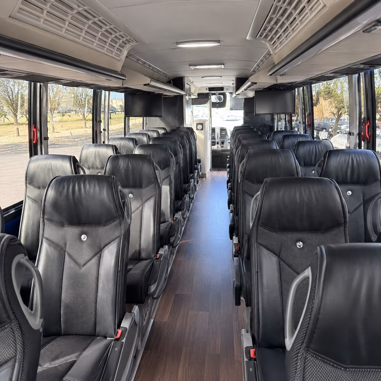 medford 56 passenger charter bus inside