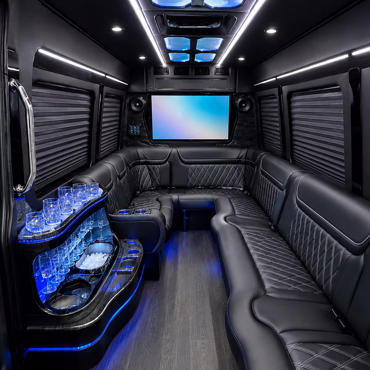 medford party bus interior
