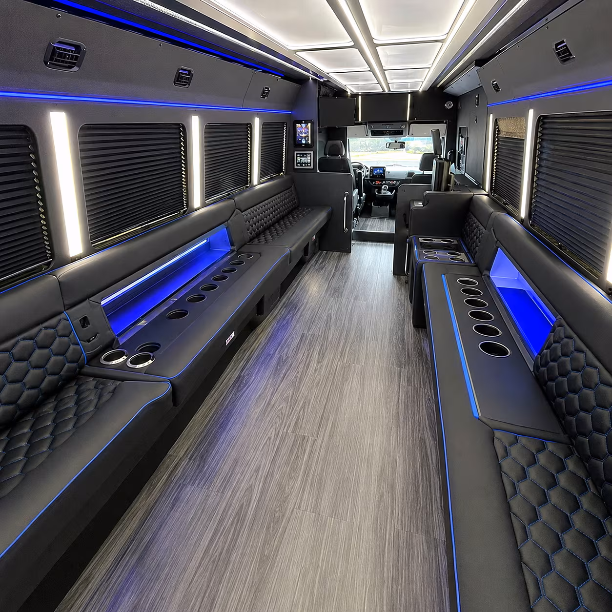 medford party bus rental interior